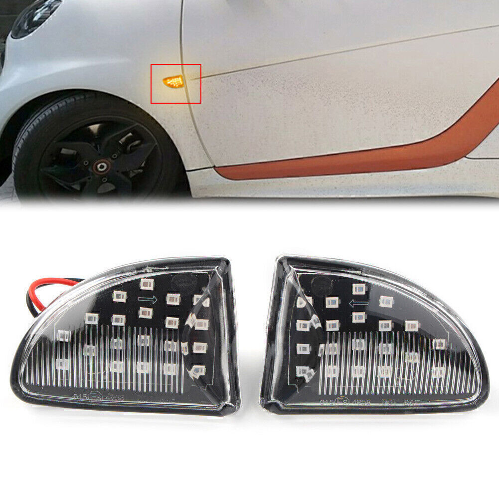 LED Sequential Dynamic Side Marker Turn Signal Light Fit for Smart Fortwo Coupe