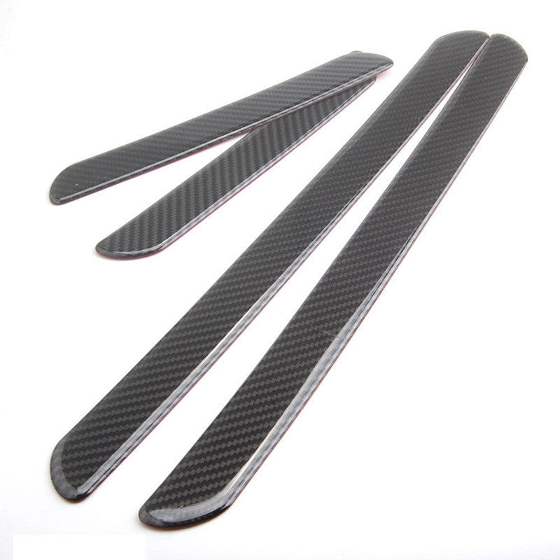 Universal Real Carbon Fiber Car Scuff Plate Door Pedal Step Pad Protector Strip