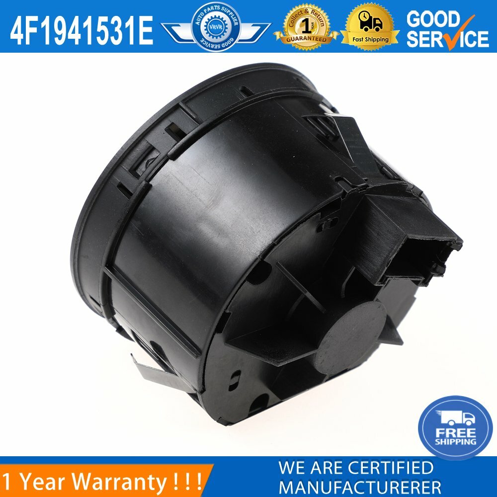 Chrome car headlight switch and fog light for Audi A6, S6, C6, RS6, and Allroad 4F1941531E