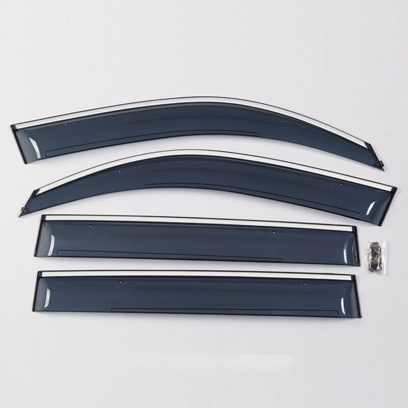 for Honda CRV 2007-2011 Car Window Visors Sun Rain Guard Deflector W/Chrome Trim