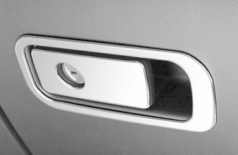 Silver Steel for Co -Pilot Storage Box Handle Cover for Cadillac CT4-V CT4 2020-2023