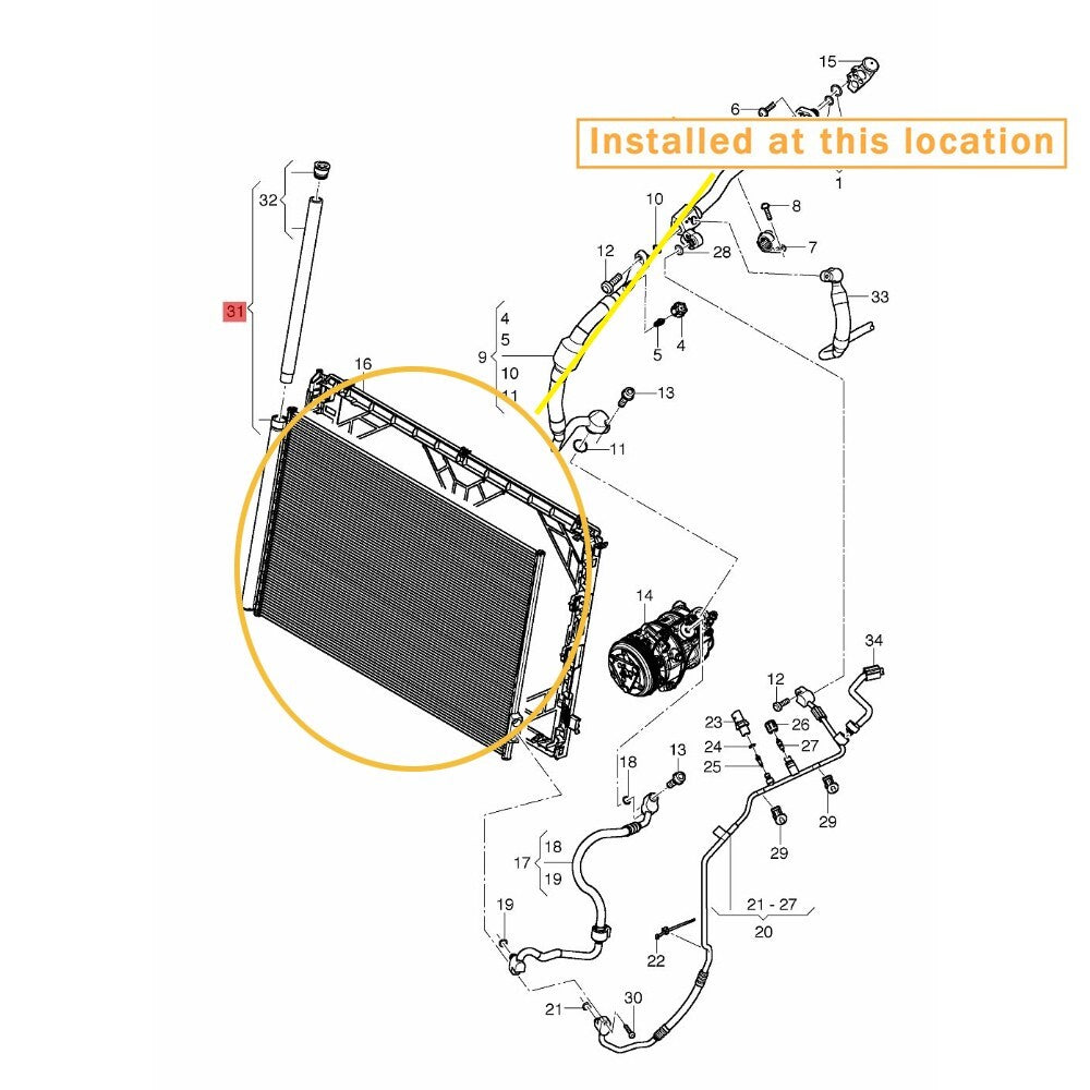 Equipment Manufacturer  for Bentley GT Flying Spur 6.0 AC Condenser: 3SA260399