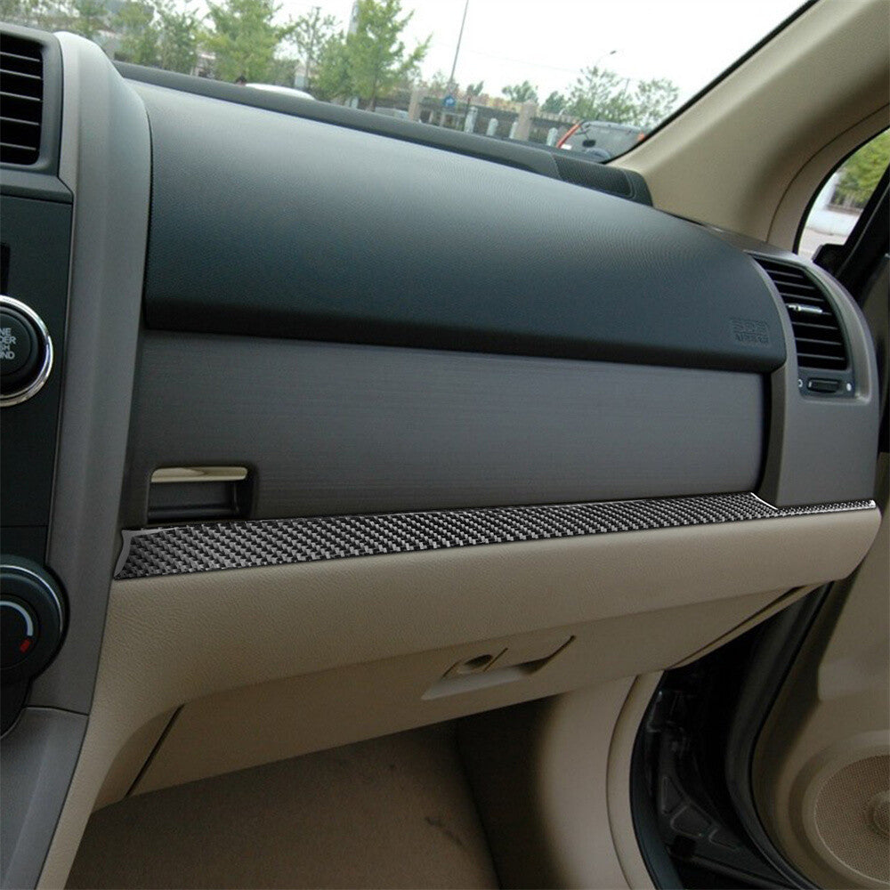 Carbon Fiber Control for Co -pilot Dashboard Panel Cover for Honda CR-V CRV 2007-2011
