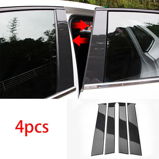 for Honda HR-V HRV 2016-22 Carbon Fiber Style Pillar Post Door Window Strip Trim