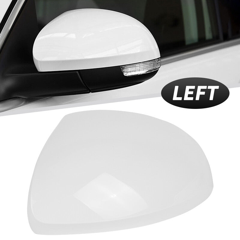Left Driver Side Door Wing Mirror Cover Cap White Fit for VW for Tiguan 2010-2016
