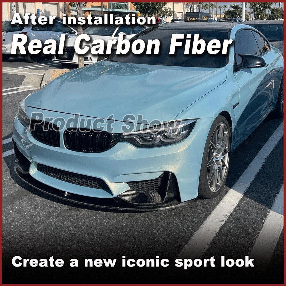 for BMW F80 M3 F82 F83 M4 2014-19 Carbon Fiber Front Bumper Lip Spoiler Splitter