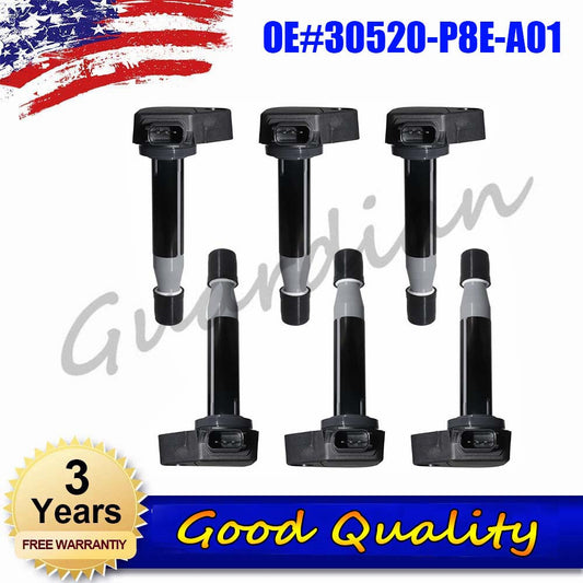 6-pack UF242 ignition coil replacement parts for Honda Odyssey Accord, for Acura TL RL 3.0L, 3.5L...