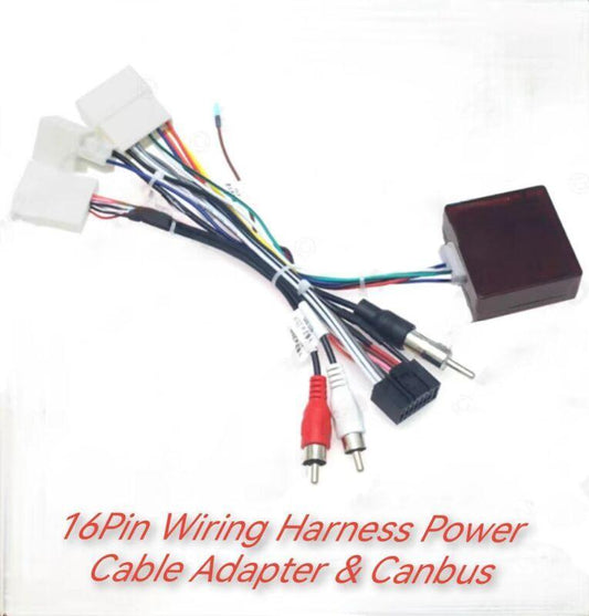 Car 16-pin stereo radio wiring harness cable adapter and CANbus for Toyota Prado and for Lexus