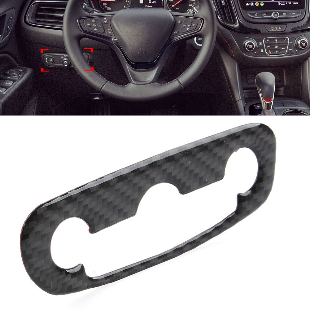 Inner Headlight Switch Cover Trim Carbon Fiber for Chevrolet Equinox 2017-2022