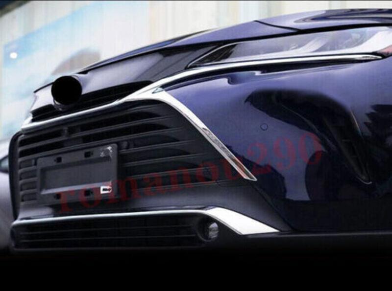 for Toyota Venza 21-24 Chrome Front Center Side Mesh Grille Grill Cover Trims 2P