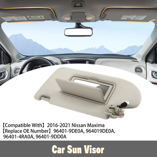 1PC 964019DE0A for Nissan Maxima 2016-2021 New Left Side Sun Visor w/ Lamp