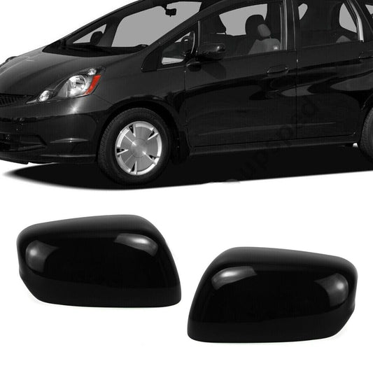 1Pair Black Left+Right Side Rearview Mirror Cap Cover for Honda Fit/Jazz 2009-13