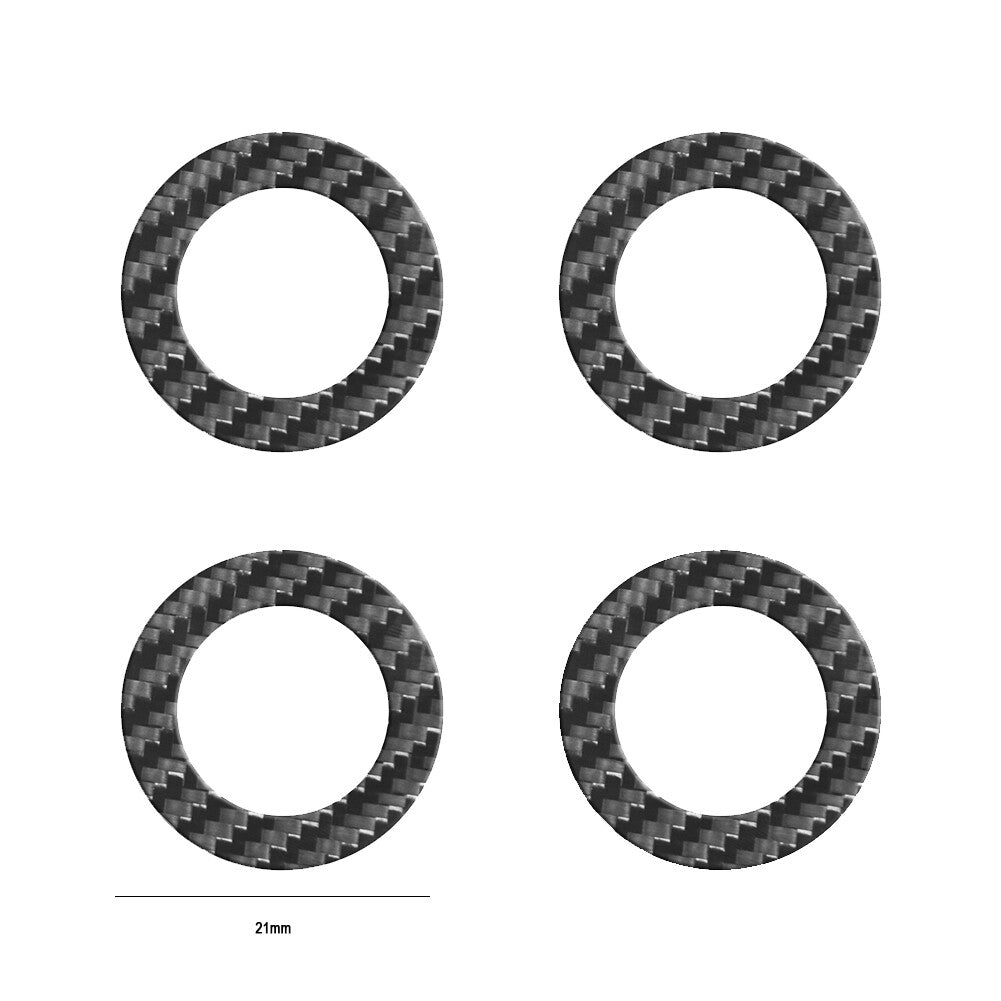4Pcs Carbon Fiber Door Lock Ring Cover Trim for Chrysler 200 2011-2014