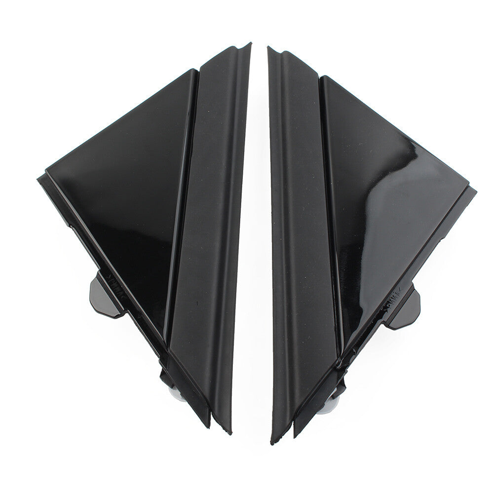 Pair Glossy Black Door Mirror Flag Cover Molding for Fiat 500 2012-19 1SH17KX7AA