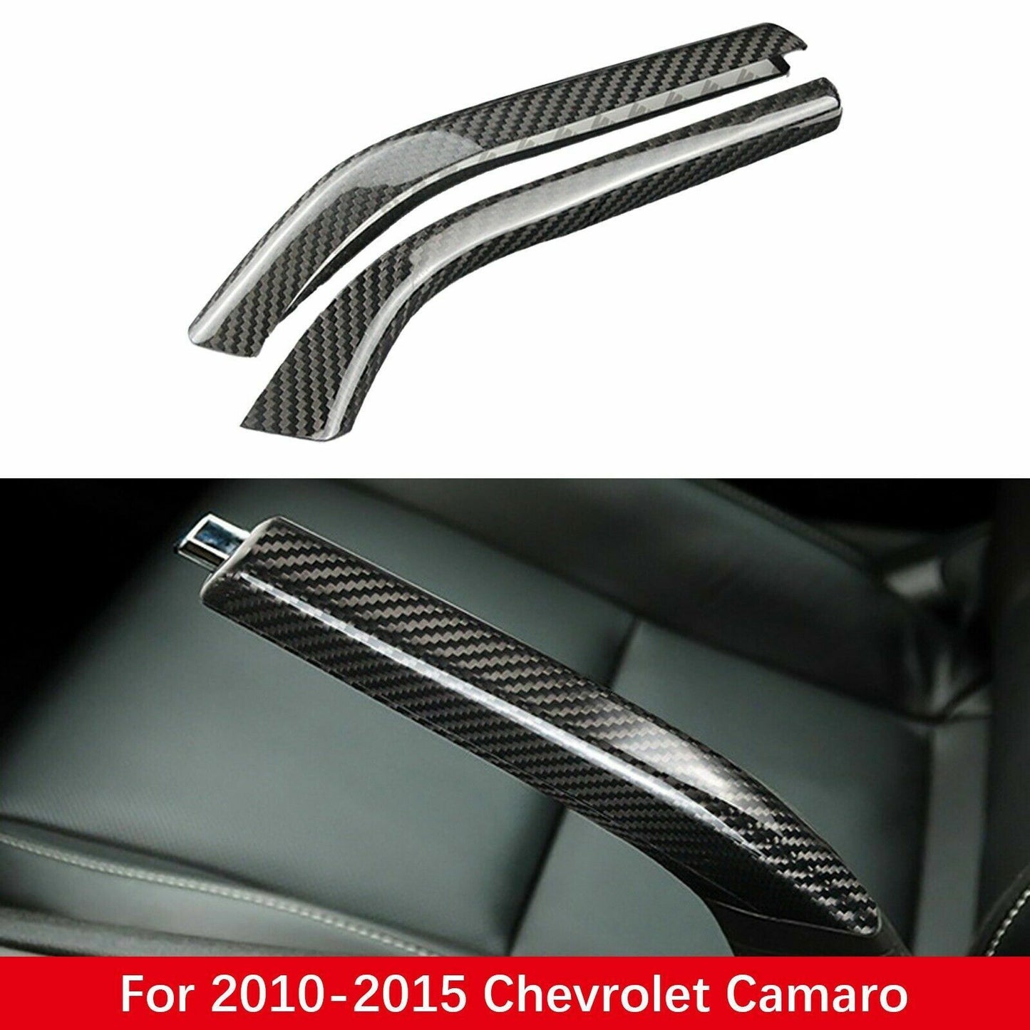 carbon fiber car handle brake cover trim for 2010-2015 for Chevrolet Camaro AT