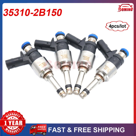 New 4PCS Fuel Injector 35310-2B150 for Hyundai Accent for Kia Rio Soul 1.6L 2018-20