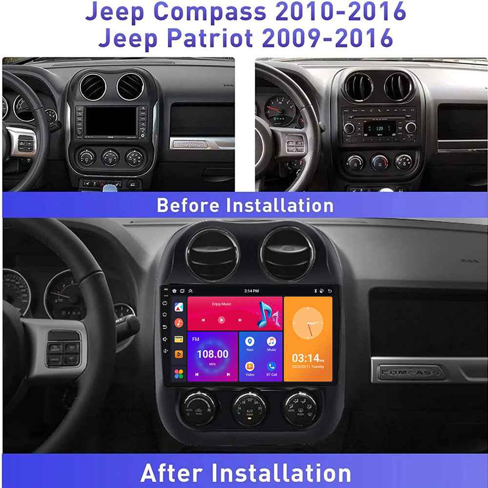 for Jeep Patriot 2009-2016 Stereo Android Auto Carplay Car Radio GPS Navi Screen