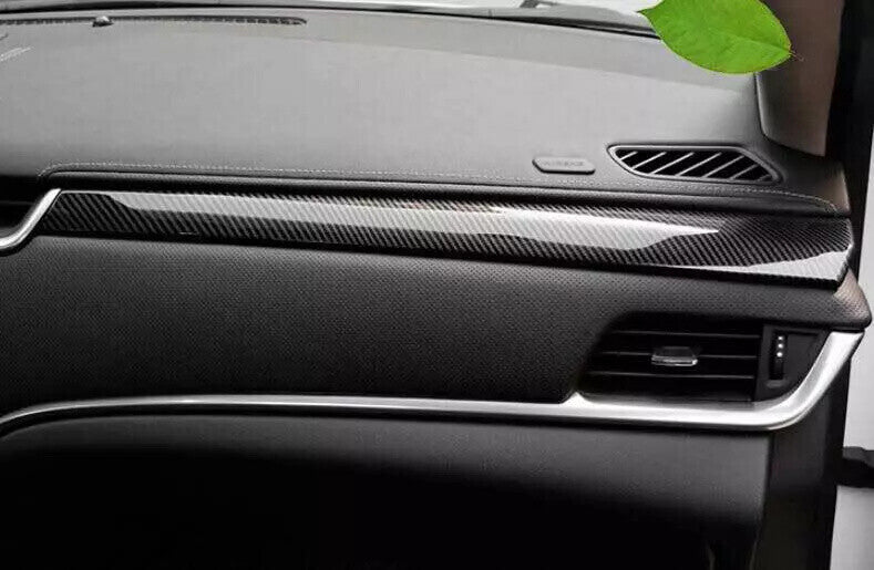 for Cadillac XTS 13-17 ABS Carbon Fiber Inner Central Console Strip Cover Trims