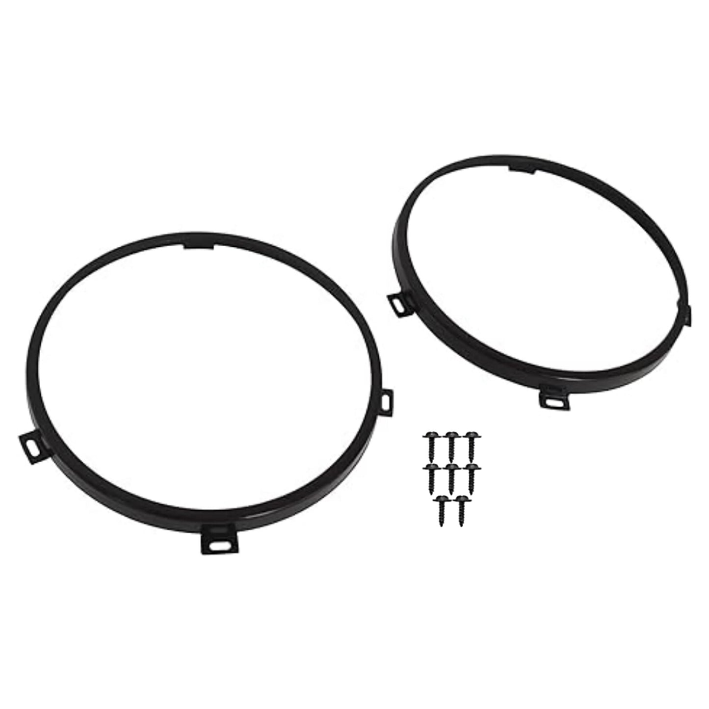 2Pack Round Headlight Mount Bracket Rings Parts for Jeep for Wrangler JK 2007-2017
