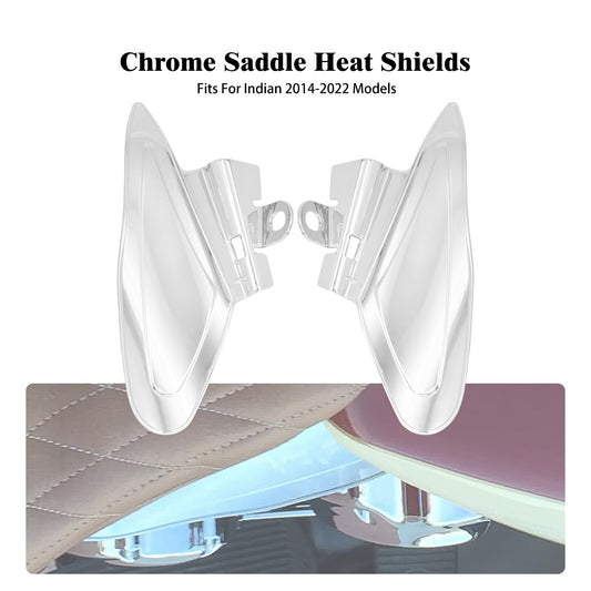 Chrome Reflective Saddle Heat Shields Fits For Indian Chief Roadmaster 2014-2022