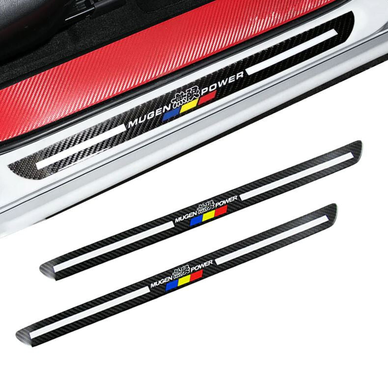 Mugen car front door window sill protection sticker badge decorative strip for Subaru