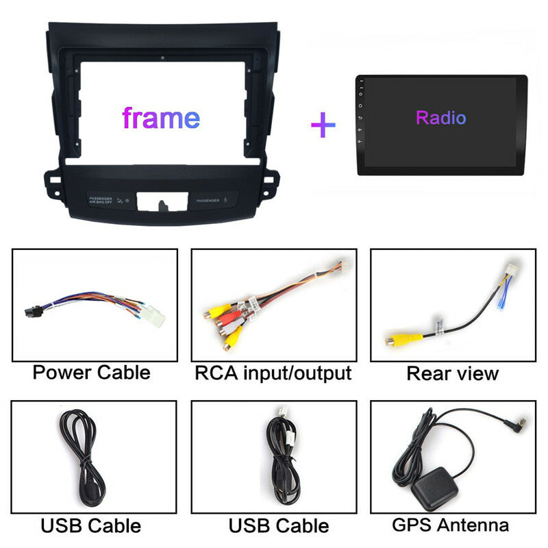 Car Radio Android Screen 9 Inch Gps Radio 1G+16G Navigation for Outlander 06-12