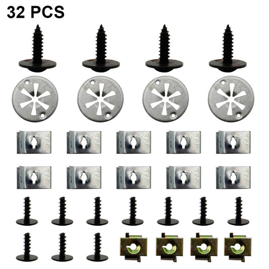 32x KFZ Unterfahrschutz Einbausatz Clips Schrauben Befestigungs Für for Audi for VW , for Golf