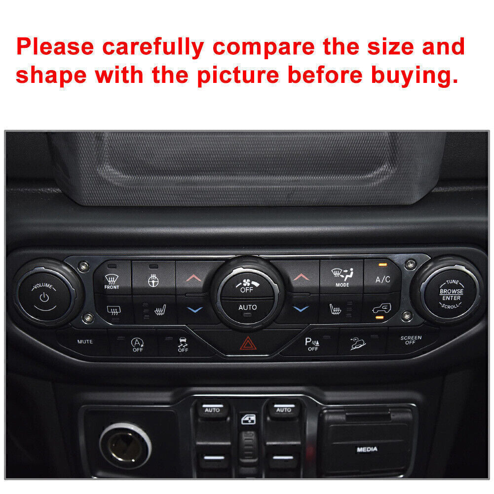 For 18-2020 for Jeep for Wrangler JL 4x Air Conditioner Switch Knob Ring Cover Trim
