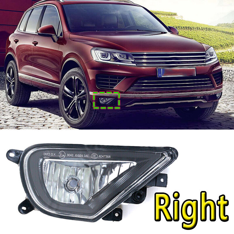 Applicable to for Volkswagen Touareg 2016 - 2018, right front bumper fog light with bulb.