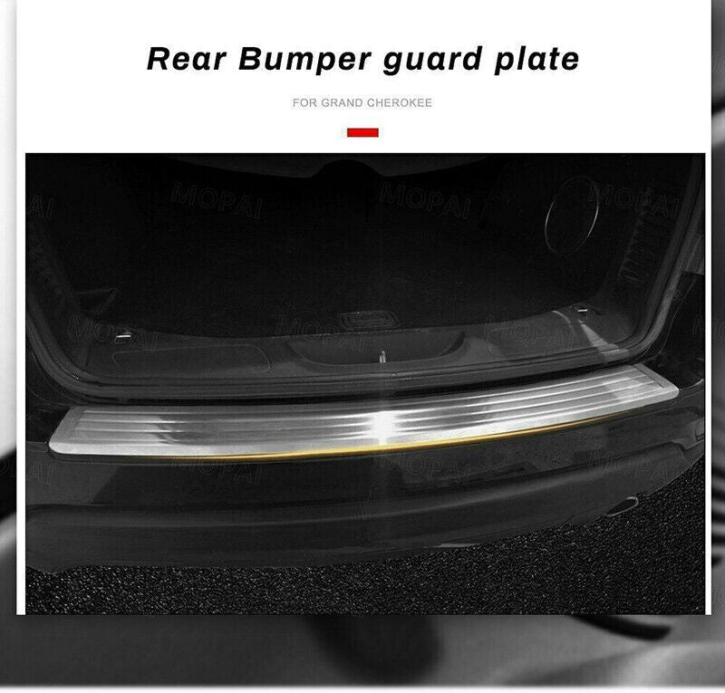Rear Bumper Protector Scuff Plate Pedal Guard for Jeep Grand Cherokee 2011-2020