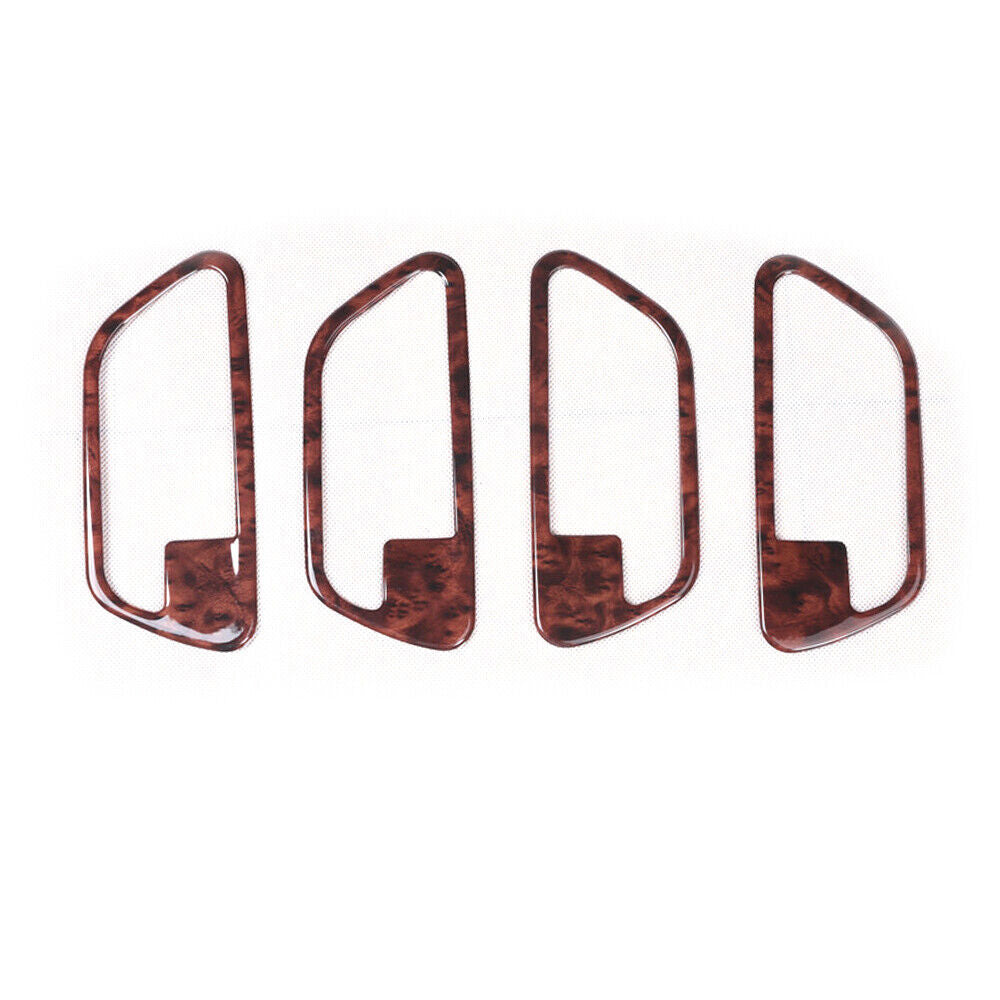 Fit for BMW 3 Series 2014-2018 Wood Grain Inner Door Handle Frame Cover Trim 4P