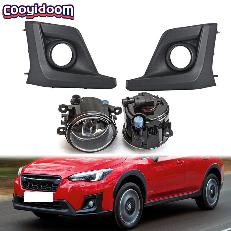 Set Fog Light Driving Lamp Cover Bezel Wiring Kit For 2018-20 for Subaru Crosstrek