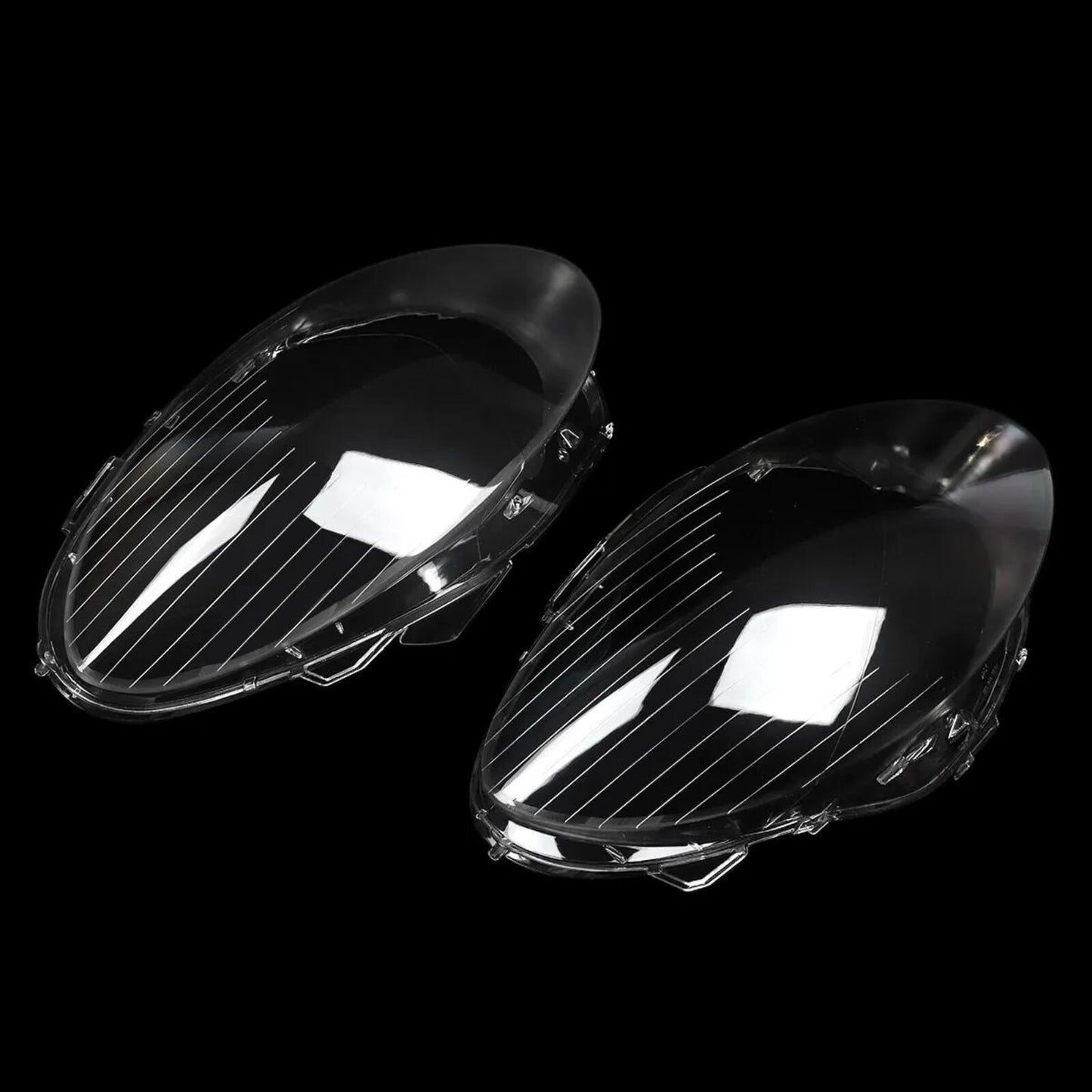 A pair of replacement headlight lens covers for Mercedes-Benz W251 R320 R350 R500 (2006-2010)