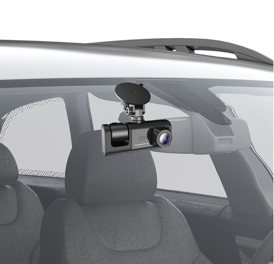 2IN Dash Camera HD 1080P Front/Interior/Rear Dash Cam Night Vision G-sensor