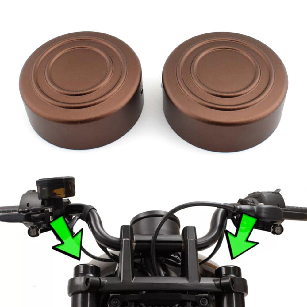 Upper Fork Stem Nut Cap Cover Fit for Harley Sportster S 1250 RH1250S 2021-25 Brown