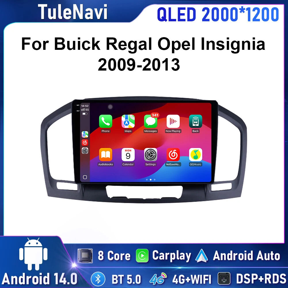 for Buick Regal for Opel Insignia 2009-13 Stereo CarPlay Car Radio GPS Player Screen