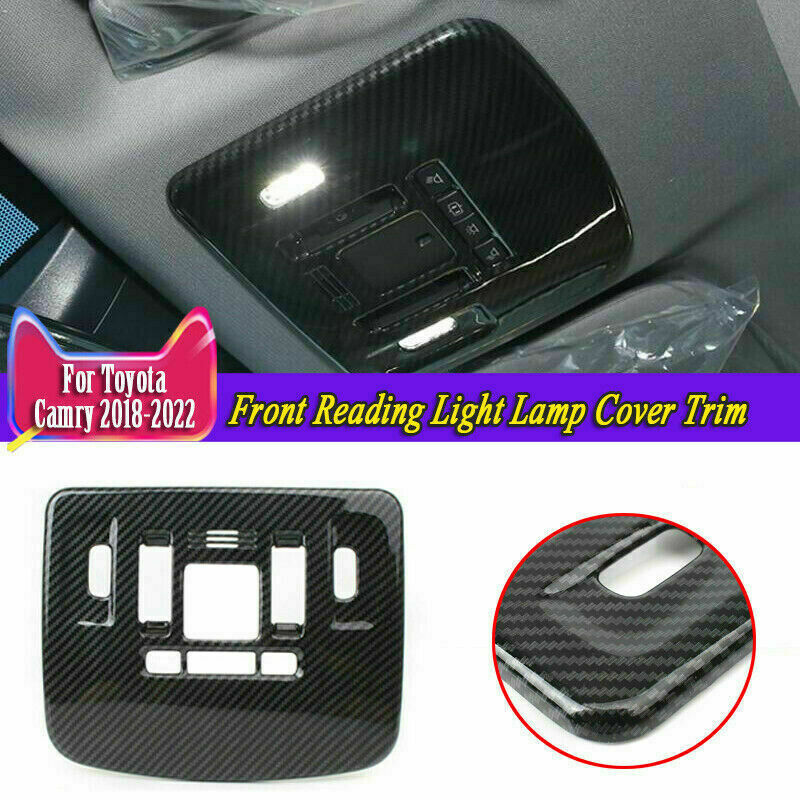 Carbon Fiber ABS Front Reading Light Lamp Cover Trim for Toyota for Camry 2018-2023