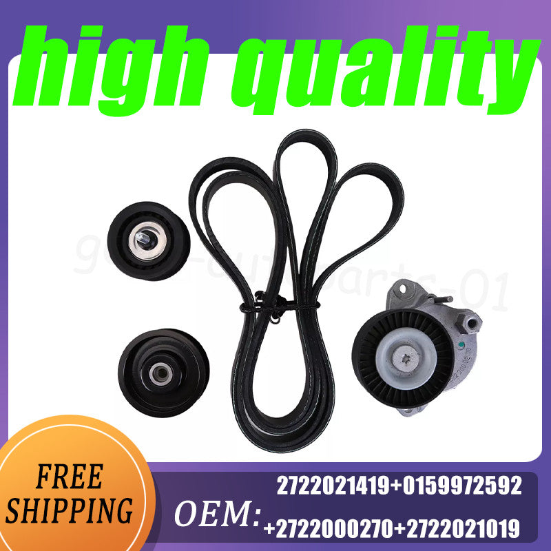 Belt tensioner pulley idler pulley kit for Mercedes C350 E350 E550 A2722000270