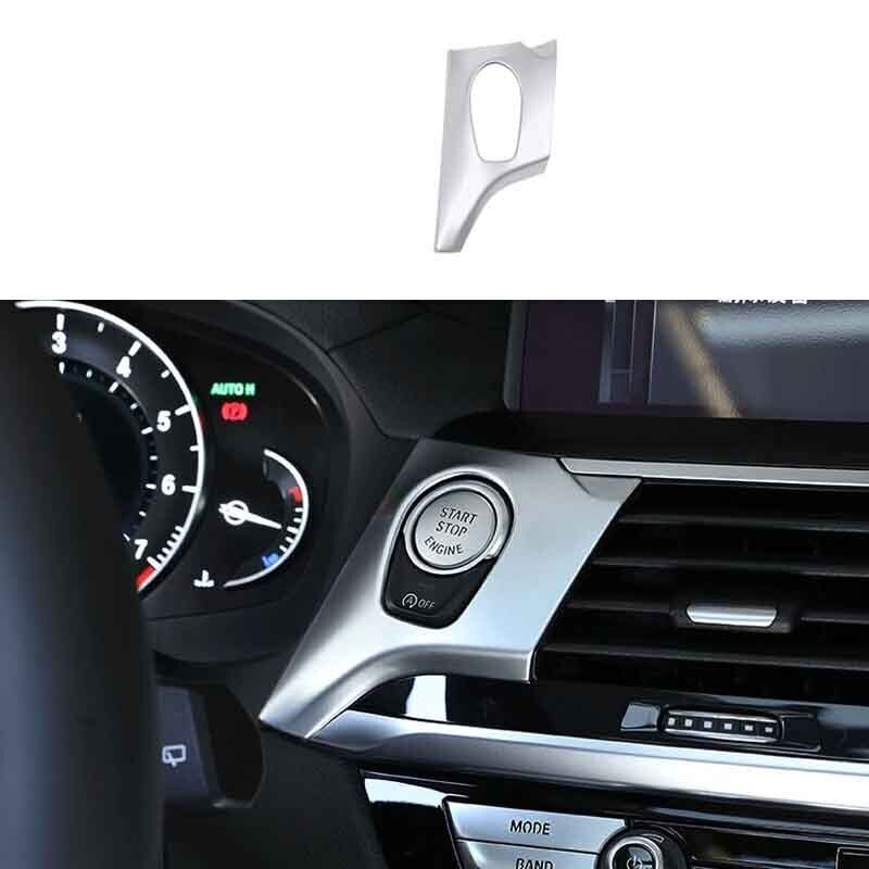 Cover Trim ABS Silver One-Button Start Switch for BMW X3 G01 X4 G02 2018-2021