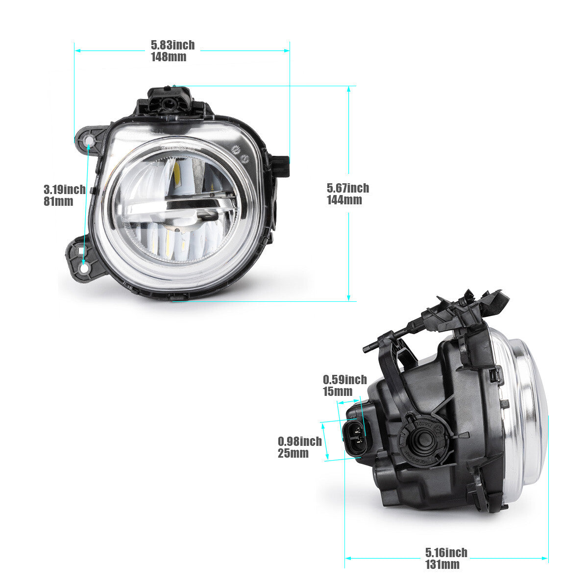 Front left LED fog light applicable to for BMW X3 F25 X4 X5 F15 F85 X6 F16 63177317251