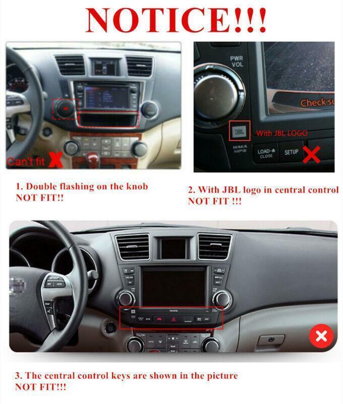 For 2008-13 for Toyota Highlander Radio 9.7 Android 10.1 GPS Navi Player 2+32GB RDS