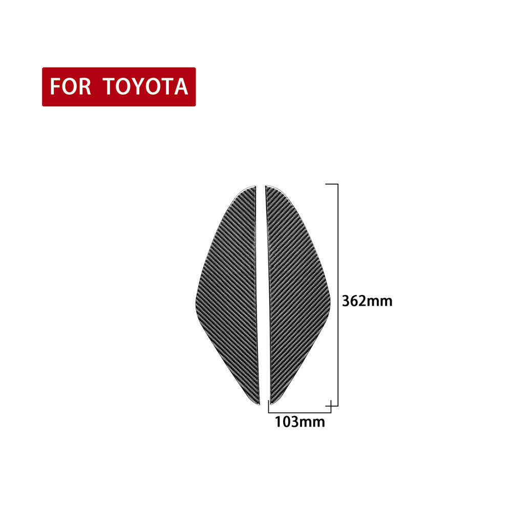 2¡ÁCarbon Fiber Door Buffer Cushion Mat Panel Cover Kit for T@yota Tundr@ 2014-21