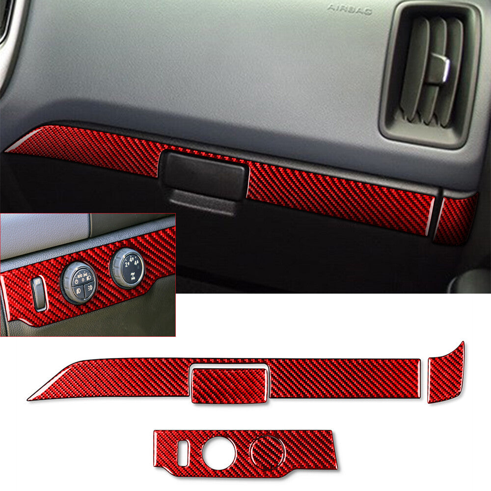 Red Carbon Copilot Headlight Swich Trim for Chevrolet Colorado / for GMC for Canyon 2015+