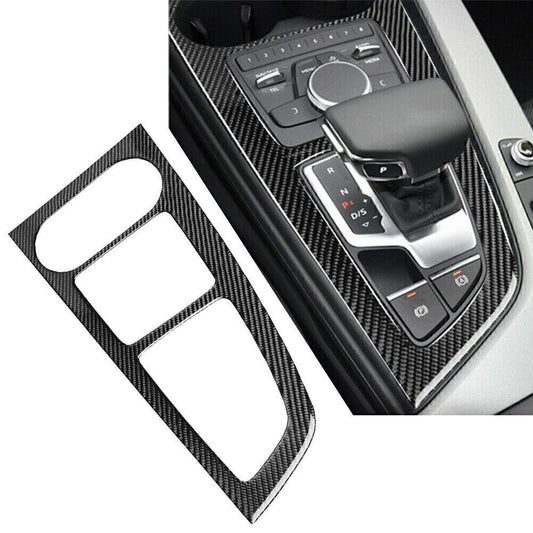 Interior Center Console Panel Cover Trim LHD Carbon Fiber For 2017-21 for Audi A4 B9