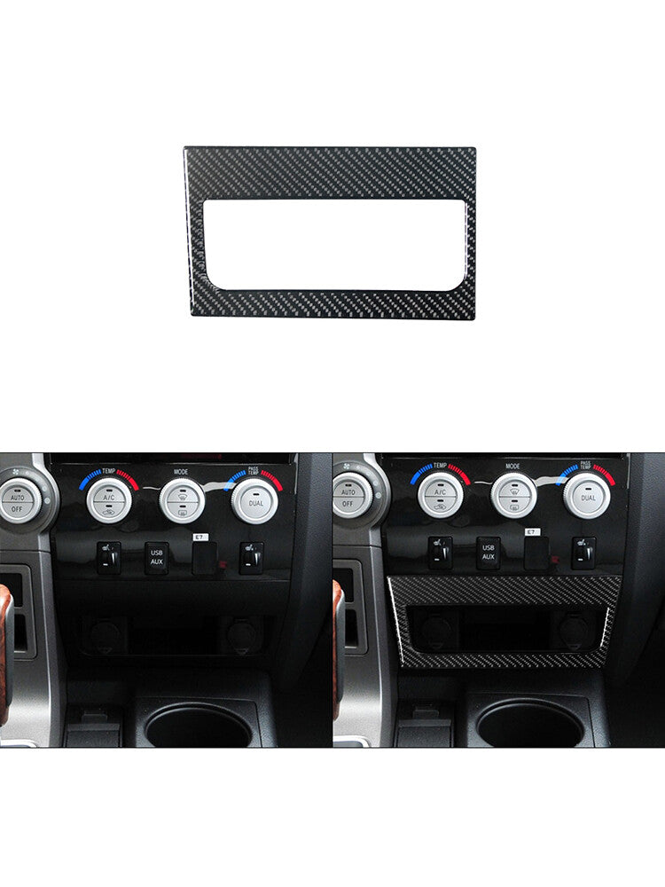Carbon Fiber Storage Slot Under Climat Frame Trim for Toyota Tundra 2007-2013