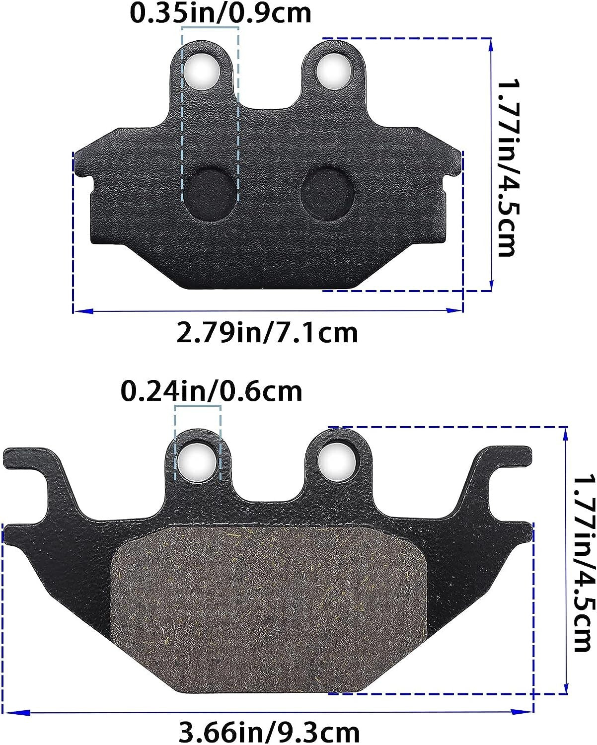 Front and Rear Brake Pads for Kawasaki KVF300 KYMCO MXU 250 300 500 UXV 500 700
