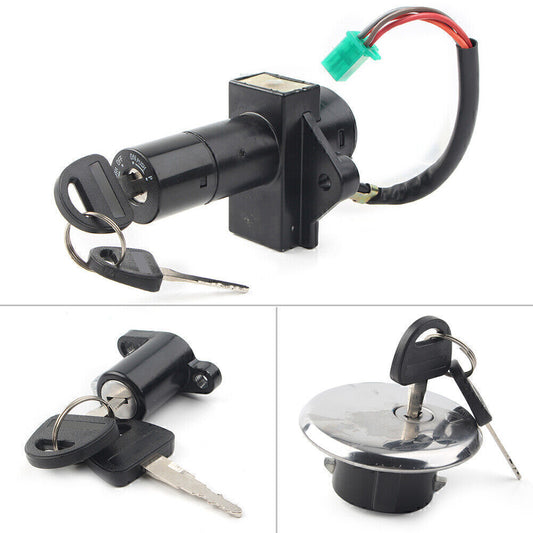 Fit for Suzuki GN250 1982 - 1988 Commuter Ignition Switch Lock Fuel Gas Cap Key Set