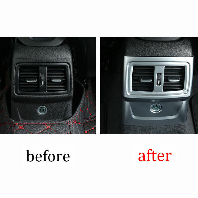 for BMW X1 F48 2016-2019 Matt ABS Silver Rear Air Outlet Anti-Kick Panel Trim 1X