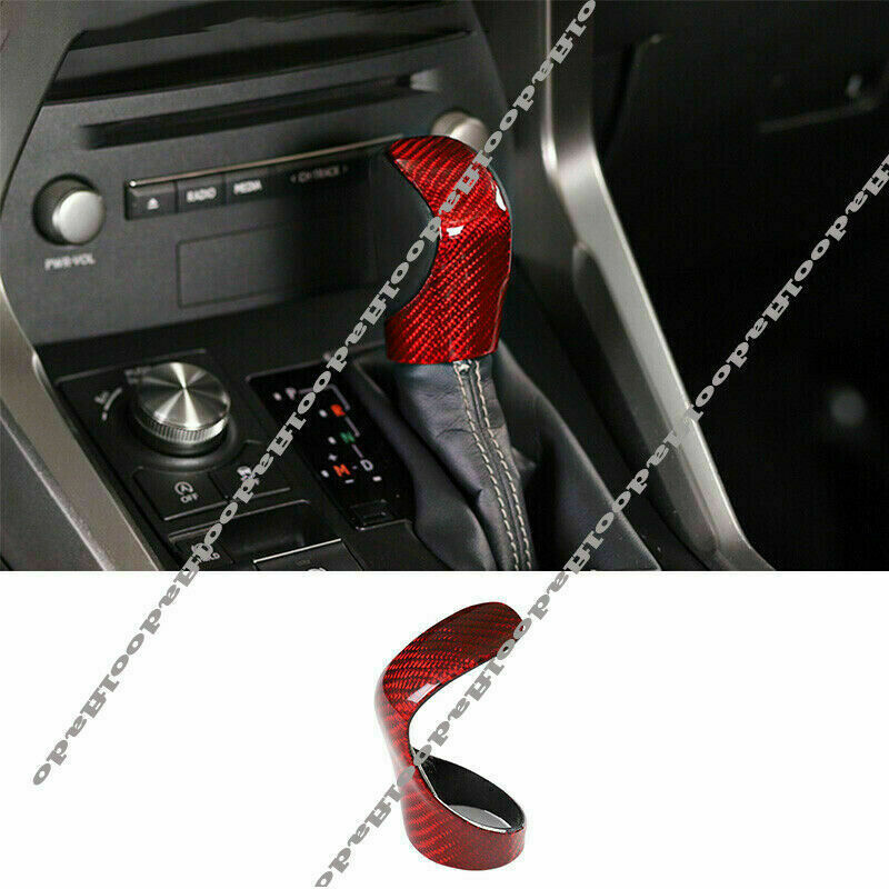 for Lexus NX NX200t for ES 200 RX 450h IS GS Red Carbon Fiber Gear Shift Knob Cover