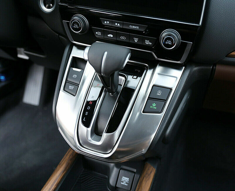 for Honda CR-V 2017-2022 silver steel Inner Console Gear Shift Panel Cover Trim